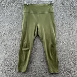 Girlfriend Collective Leggings Womens Large Green Cropped 23 In Inseam